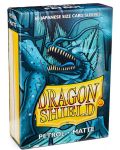 Протектори за карти Dragon Shield Sleeves - Small Matte Petrol (60 бр.) - 1t