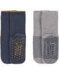 Противоплъзгащи чорапи Lassig - 19-22 размер, сини-сиви, 2 чифта - 1t