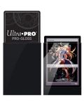 Протектори за карти Ultra Pro - PRO-Gloss Small Size, Black (60 бр.) - 2t