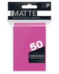 Протектори за карти Ultra Pro - PRO-Matte Standard Size, Bright Pink (50 бр.) - 1t