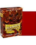 Протектори за карти Dragon Shield Sleeves - Small Crimson (60 бр.) - 2t