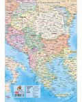 Природногеографска и политическа карта на Балканския полуостров М 1:6 000 000 (формат А4, ламинат) - 2t