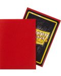 Протектори за карти Dragon Shield - Matte Sleeves Standard Size, Crimson (100 бр.) - 3t