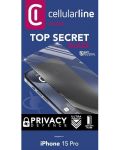 Стъклен протектор Cellularline - Top Secret, iPhone 15 Pro - 4t