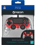 Контролер Nacon - Wired Illuminated Compact Controller, червен (PS4) - 7t