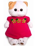 Плюшена играчка Budi Basa - Коте Ли-Ли, в пурпурна рокля с цветя, 27 cm - 1t