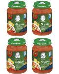 Пюре Nestle Gerber Organic - Сладък картоф със зеленчуци и пилешко месо, 4 х 190 g  - 1t