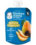 Пюре от круша и сушени сливи Nestlе Gerber - Пауч 6+ месеца, 80 g - 1t