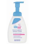 Пяна за лице и тяло Sebamed Baby, с помпа, 400 ml - 1t