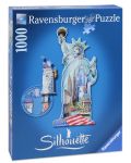 Пъзел Ravensburger от 1000 части с формата на Статуята на Свободата - 1t