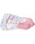 Ръкавица за чесане на зъбки BabyJem - Butterfly, Pink - 2t