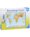 Пъзел Ravensburger от 300 части - Политическа карта на света - 1t