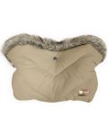 Ръкавица за количка KikkaBoo - Luxury Fur, Beige - 1t