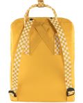 Раница Fjallraven - Kanken Ochre-Chess Pattern, 16l, жълта - 3t