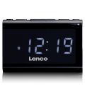 Радио колонка с часовник Lenco - CR-525BK, черна - 1t