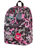 Ученическа раница Cool Pack Cross - Camo Pink Badges - 4t