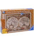 Пъзел Ravensburger от 1000 части - Антична карта на света - 1t