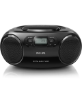 Радиокасетофон Philips - AZB500, черен - 1t