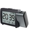 Часовник с аларма Xmart - AC-50P, черен/сребрист - 3t