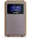 Радио колонка с часовник Philips - TAR5005/10, кафява - 1t