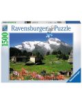 Пъзел Ravensburger от 1500 части - Планински пейзаж - 1t