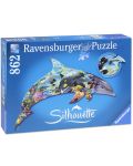 Пъзел Ravensburger от 862 части с формата на делфин - 1t