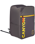 Раница за лаптоп Canyon - CSZ-02 Cabin Size, 15.6", 20l, сива - 2t