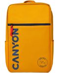 Раница за лаптоп Canyon - CSZ-02 Cabin Size, 15.6", 20l, жълта - 1t