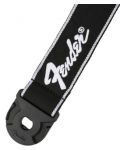Ремък за китара  Fender - Quick Grip, Black with White Logo - 2t
