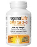 RegenerLife Omega-3 + D, 90 капсули, Natural Factors - 1t