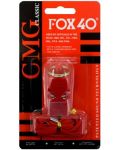 Реферска свирка Maxima - Fox 40, с връзка и силиконов мундщук, червена - 2t