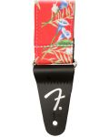 Ремък за китара Fender - Hawaiian Strap, Red Floral - 2t