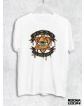 Тениска RockaCoca Pizza Iluminati, бяла, размер M - 1t