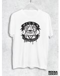 Тениска RockaCoca Pizza Iluminati, черна/бяла размер L - 1t
