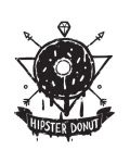 Тениска RockaCoca Hipster Donut, черна/бяла размер S - 2t