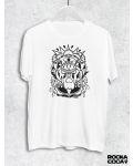 Тениска RockaCoca Skull King, бяла, размер S - 1t