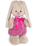 Плюшена играчка Budi Basa - Зайка Ми, с розова рокля на райета, 25 cm - 1t