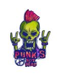 Тениска RockaCoca Punk's not dead, бяла, размер M - 2t