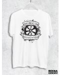 Тениска RockaCoca The Wheel, бяла, размер L - 1t