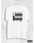 Тениска RockaCoca The Night, бяла, размер S - 1t