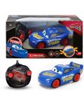 Количка с дистанционно Dickie Toys - Cars 3, Маккуин Светкавицата (синя) - 3t