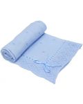 Одеяло с панделка EKO - Синьо, 80 х 70 cm - 1t