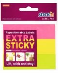 Самозалепващи се листчета Stick'n - тип етикет, 25 x 88 mm, неонови, 3 цвята, 90 листа - 1t