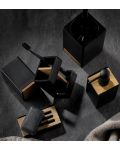 Сапунерка Kela - Cube, 12 x 7 x 3 cm, черна - 2t