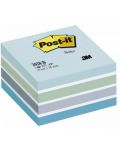 Самозалепващо кубче Post-it - Blue, 7.6 x 7.6 cm, 450 листа - 1t
