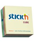 Самозалепващи се листчета Stick'n - 76 x 76 mm, пастелни, 4 цвята, 400 листа - 1t
