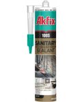 Санитарен силикон Akfix - 100S, 280 ml, бял - 1t