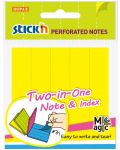 Самозалепващи листчета Stick'n - Perforated, 76 x 76 mm, 4 неонови цвята, 80 листа - 1t