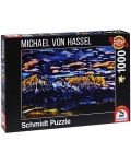 Пъзел Schmidt от 1000 части - Планински пейзаж, Михаел фон Хасел - 1t