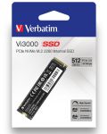 SDD памет Verbatim - Vi3000, 512GB, M.2, PCIe - 3t
